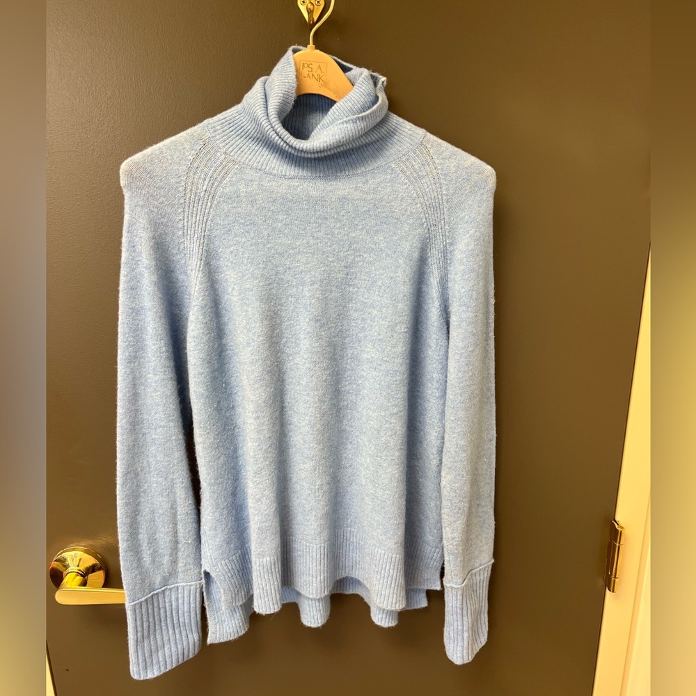 Light blue J Crew turtle neck